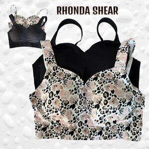 Rhonda Shear 2 Pack Sweetheart Neckline Body Bra Size L NWOT